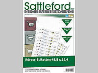 Sattleford 1120 Adress-Etiketten Mini 48,8x25,4 mm für Laser/Inkjet; Vorgestanzte Visitenkarten Vorgestanzte Visitenkarten 