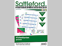 Sattleford 60 Visitenkarten gestanzt "Business Blade" 195 g/m²; Drucker-Etiketten 