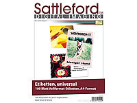 Sattleford 100 Etiketten A4 210x297 mm für Laser/Inkjet
