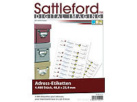 Sattleford 4480 Adress-Etiketten Mini 48,8x25,4 mm für Laser/Inkjet; Vorgestanzte Visitenkarten Vorgestanzte Visitenkarten Vorgestanzte Visitenkarten Vorgestanzte Visitenkarten 