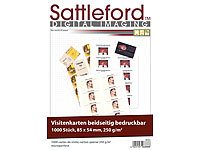 Sattleford 1.000 Visitenkarten, microperforiert, Inkjet & Laser, 250g/m², 85 x 54; Drucker-Etiketten Drucker-Etiketten Drucker-Etiketten 