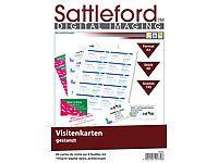 Sattleford 240 Visitenkarten gestanzt "Business Blade" 195 g/m²; Drucker-Etiketten 
