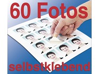 Sattleford 60 Bewerbungsfoto-Etiketten hochglänzend 45x55 mm
