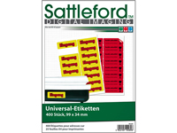 Sattleford 400 Etiketten 99 x 34 mm für Inkjet & Laser