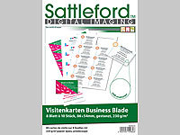 Sattleford 80 Visitenkarten weiß strukturiert Inkjet/Laser 230 g/m²; Drucker-Etiketten 