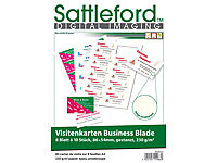Sattleford 80 Visitenkarten creme strukturiert Inkjet/Laser 230 g/m²; Drucker-Etiketten 