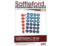 Sattleford 2400 Etiketten rund 40 mm für Laser/Inkjet; Vorgestanzte Visitenkarten Vorgestanzte Visitenkarten Vorgestanzte Visitenkarten 