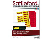 Sattleford 1600 Etiketten 99 x 34 mm für Inkjet & Laser (Sparpack)