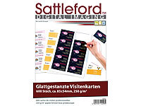 Sattleford 600 Business-Visitenkarten mit glatten Kanten, 250g/m²
