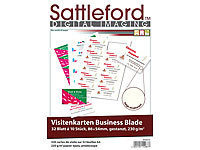 Sattleford 320 Visitenkarten creme strukturiert Inkjet/Laser 230 g/m²; Drucker-Etiketten 