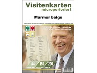 Sattleford 150 Visitenkarten Marmor beige 200g/m²