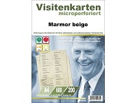 Sattleford 600 Visitenkarten Marmor beige 200g/m²