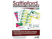 Sattleford 320 Visitenkarten beidseitig matt gestrichen 230 g/m²; Drucker-Etiketten 